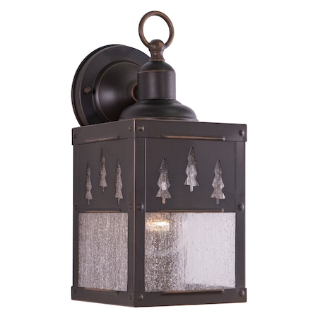 Vaxcel Yosemite 1 Light Bronze Rustic Tree Outdoor Wall Lantern Clear Glass OW24953BBZ